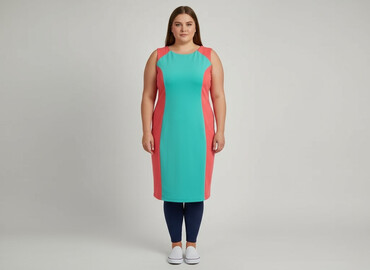 czerwona obcisła sukienka na wesele: Women`s dress, size 7XL