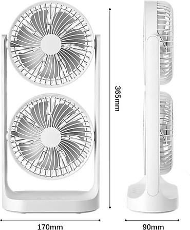 vintilyatır: Masaüstü 2 Başlı Sərinkeş Double Coolness Dual Fan . ❄️ Sərinlik artıq — 10