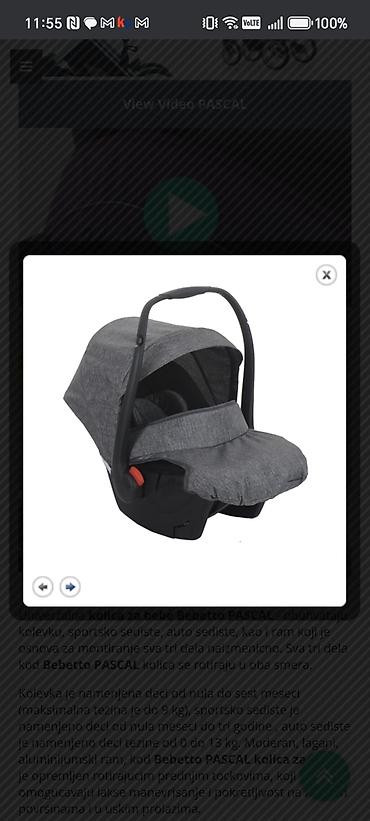 Kolica za bebe: Bebetto dečija kolica 3u1, tamno siva– auto sedište jaje-sinteza — 15