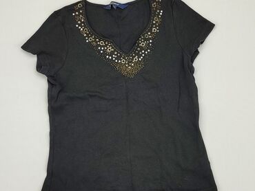 czarne bluzki krótki rekaw: Блуза жіноча, M, стан - Хороший
