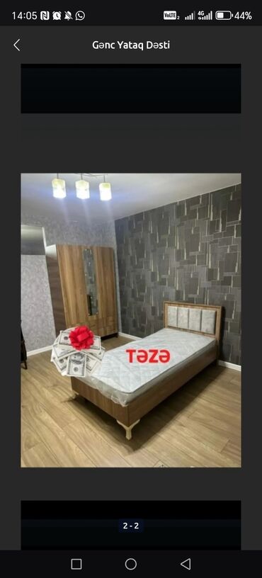 Yataq otağı dəstləri: Təknəfərlik çarpayı, Dolab — 9