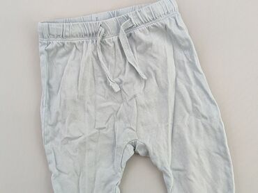 legginsy błękitne: Niemowlęce spodnie materiałowe, 6-9 m, 68-74 cm, H&M, stan - Dobry