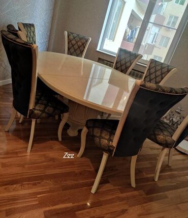 stol stul ucuz qiymete: Qonaq otağı üçün, İşlənmiş, Oval masa