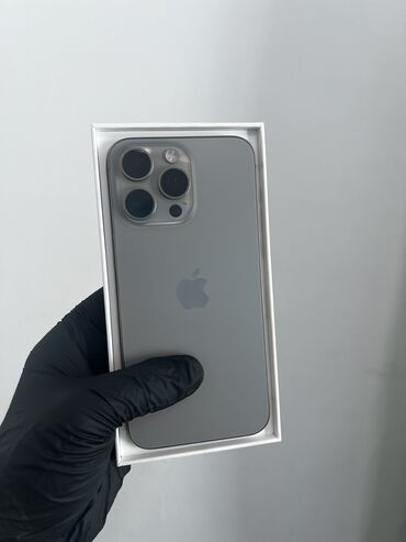 Apple iPhone: IPhone 15 Pro Max, Скидка 20%, Б/у, 256 ГБ, Natural Titanium, Кабель, Коробка, 91 %