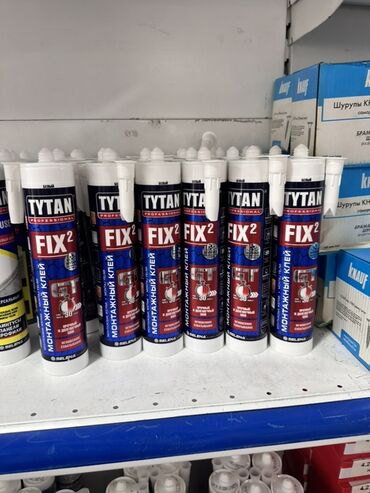 кафелний клей: Клей монтажный Tytan Fix² Professional в тубах. Предназначен для