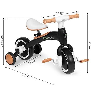 exit obuca zenska: Ecotoys balans bicikl sa pedalama i pomoćnim točkovima 3u1 – black — 4