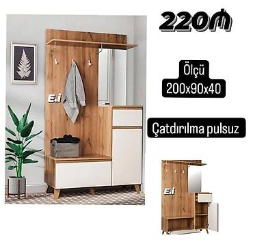 Dəhliz üçün çoxfunksiyalı paltar asılqanı və dolab dəsti - Ölçü: 200