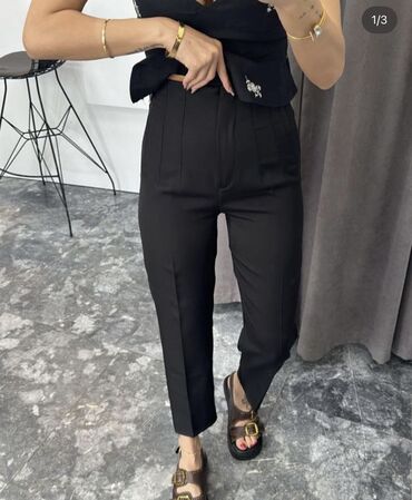 женские брюки история: Брюки Zara, XS (EU 34), S (EU 36), M (EU 38), цвет - Черный