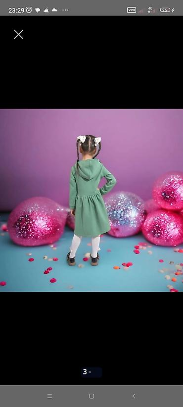 пряжа alize puffy: Детское платье-худи для девочки - Фасон: свободное, с заниженной — 2