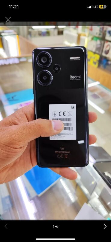 скупка пылесосы: Redmi, Redmi Note 13 Pro Plus, Колдонулган, 256 ГБ, түсү - Кара, 1 SIM, 2 SIM
