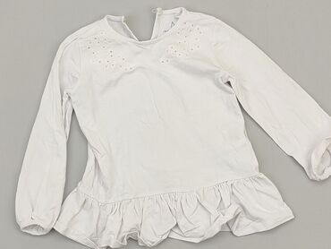 bluzka biała koronką krótki rękaw: Koszula 3-4 lat, stan - Bardzo dobry, wzór - Jednolity kolor, kolor - Biały