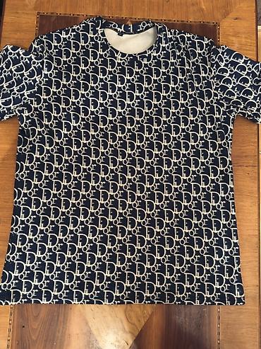 ağ sarocka kişi: Futbolka, Dior, 3XL, rəng - Mavi — 1