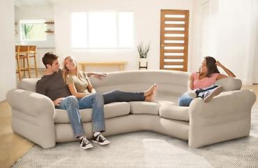 crna ugaona garnitura: Ugaona sofa na izvlačenje 257 cm x 203cm x 76cm Ova sofisticirana — 1