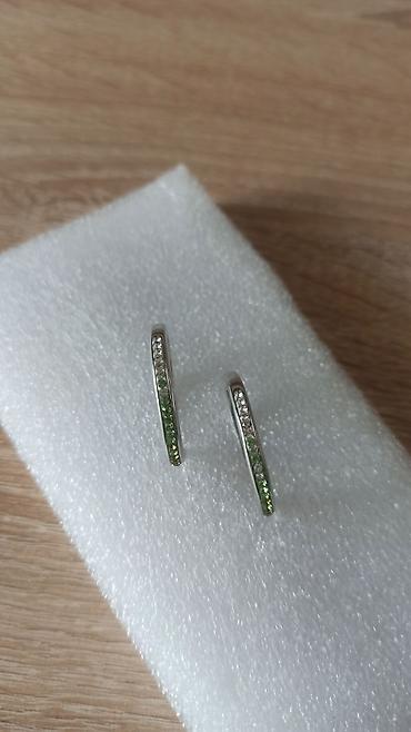 серебро продаю: Серебряные серьги, Проба 925, Цирконий, Женские, Новый — 8