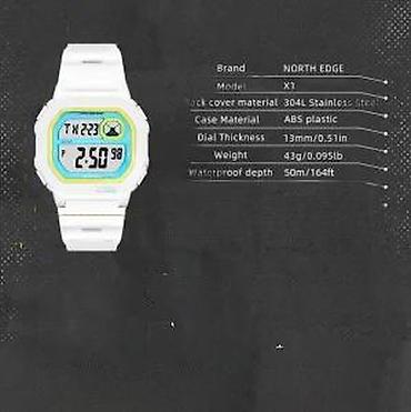 Ručni satovi: NORTH EDGE X1 - 42.6mm - Bela OPIS: Funkcije: Kalendar Alarm — 9