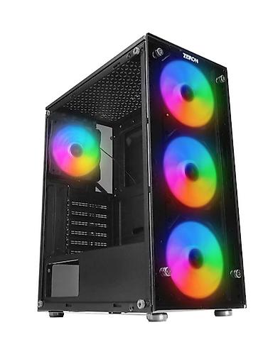 ucuz pc kasa: ZEIRON Z-master X100 orta ölçülü PC korpusu – ARGB ventilyatorlu, şüşə — 1