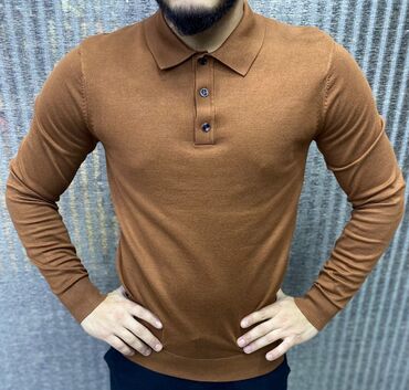 Sviterlər: Kişi üçün uzunqol polo sviter. - Dörd rəng variantı: tünd — 11