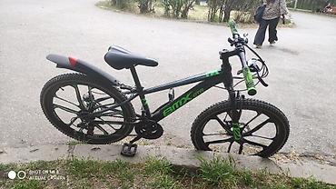 Velosipedlər: EMTX GTR dağ velosipedi - Çərçivə: yüngül lehimli, qara-yaşıl dizayn — 2