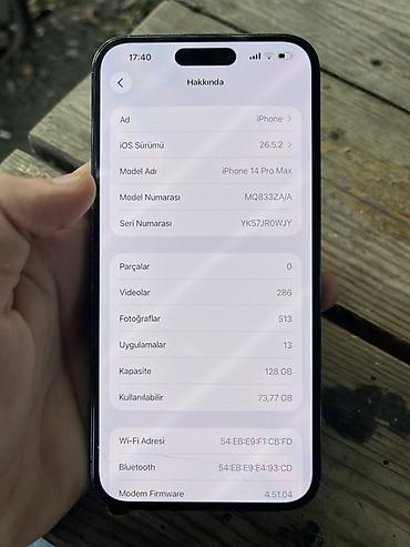 aple 14: IPhone 14 Pro Max, 128 GB, Qara, Qırıq — 3