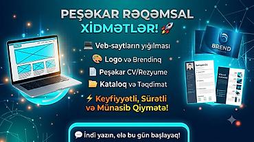 ✨ Keyfiyyətli loqo, sayt və ya peşəkar CV hazırlatmaq istəyirsiniz? lalafo.az -da ✨ Keyfiyyətli loqo, sayt və ya peşəkar CV hazırlatmaq istəyirsiniz?