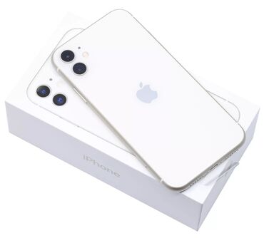 ош айфон 11: IPhone 11, Колдонулган, 128 ГБ, Ак, Каптама, Куту, 83 %