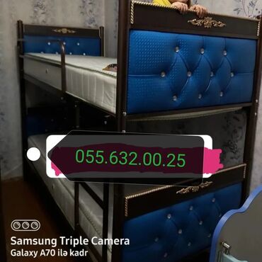 İkimərtəbəli uşaq çarpayıları: Oğlan və qız üçün, Yeni, Çarpayı, Matrassız, Siyirməsiz — 29