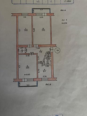 Продажа квартир: 3 комнаты, 74 м², Индивидуалка, 4 этаж, Старый ремонт — 7