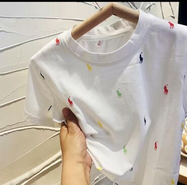 детский футболка: Детский топ, рубашка, цвет - Белый, Новый
