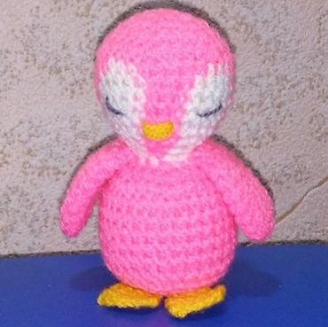pinqvin oyuncaq: Əl işi toxunma oyuncaq – pinqvin balası - Texnika: amigurumi (əl ilə — 1