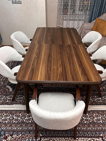 masa satisi: Qonaq otağı üçün, Yeni, Dördbucaq masa, 6 stul — 1