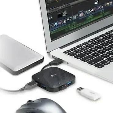 Doking stanice: USB 3.0 čvorište (hub) – 4 porta, kompaktni kvadratni dizajn sa — 13