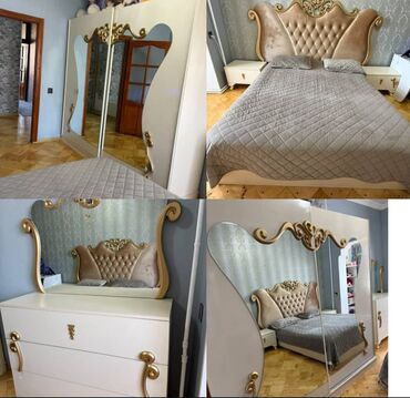 кровать: Двуспальная кровать, Б/у