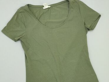 spódnice midi khaki: T-shirt, H&M, M (EU 38), condition - Very good