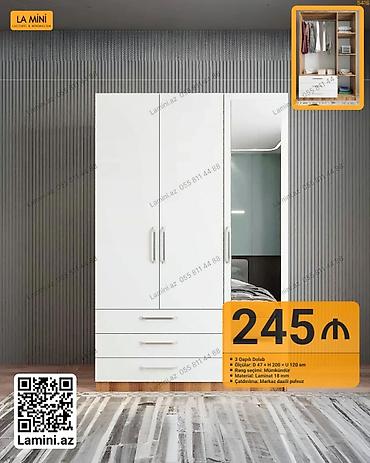 ucuz dolab: LA MINI – 3 qapılı dolab - Ölçülər: D 47 × H 200 × U 120 sm - — 1