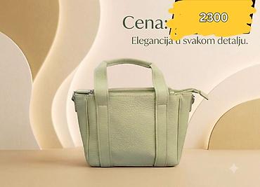 turske torbe velike: Tasna u pastelno zelenoj boji. - Materijal: teksturisana eko-koža sa — 1
