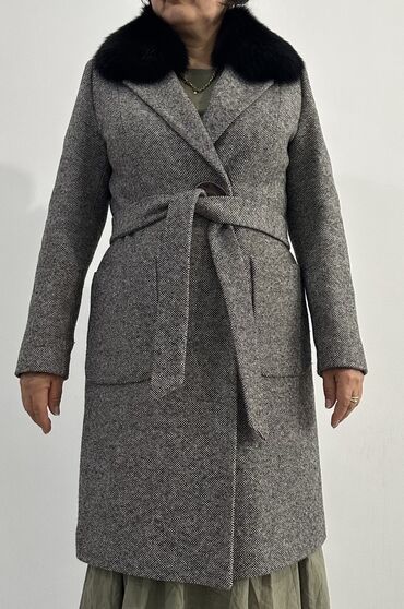 шуба алам: Пальто, Классика, Зима, По колено, 3XL (EU 46)