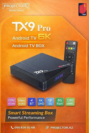 TX9 Pro Android TV Box – 6K Ultra HD - Güclü 4 nüvəli CPU - HEVC lalafo.az -da TX9 Pro Android TV Box – 6K Ultra HD - Güclü 4 nüvəli CPU - HEVC