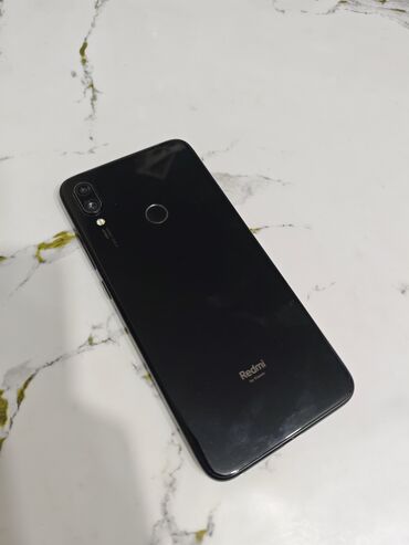 бу телефоны в рассрочку: Redmi, Redmi Note 7, Колдонулган, 64 ГБ, түсү - Кара, 2 SIM