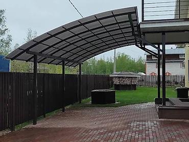 чатырлар: Кованый навес/арочная кровля для двора - Каркас: прочная сварная — 6
