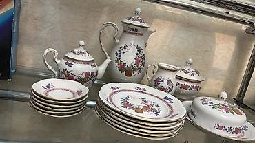saati oyrenmek: Çay dəsti, rəng - Ağ, Farfor, Almaniya — 3