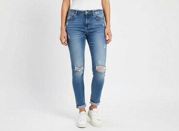 jeansy z rozciętymi nogawkami: Bershka, Jeans for women, size S
