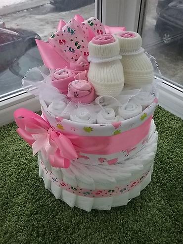 штучки: Подарочные композиции из подгузников для новорождённых - Оформление — 5