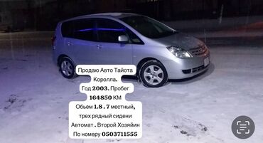 Toyota: Toyota Corolla: 2003 г., 1.8 л, Автомат, Бензин, Минивэн