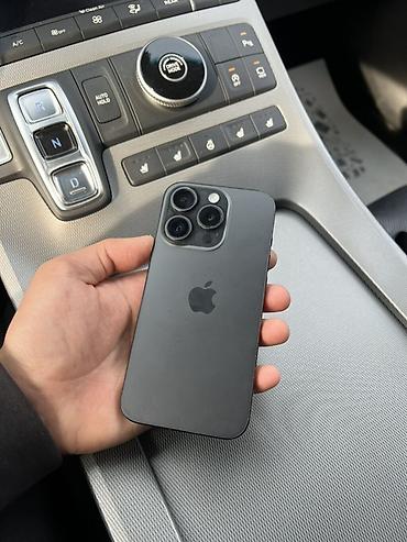 iphon 12 pro: IPhone 15 Pro, Б/у, 128 ГБ, Black Titanium, Чехол, 80 % — 1