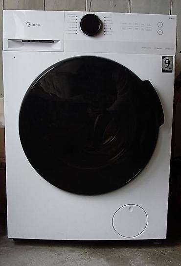 en ucuz meiset texnikasi: Midea ön-yükləməli paltaryuyan maşın - Ön yükləmə, böyük qara lyuk — 1