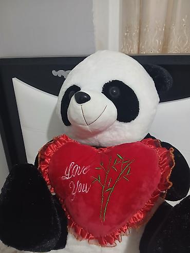 Uşaq dünyası: Böyük ölçülü plyuş panda oyuncaq. - Rəng: ağ-qara klassik panda — 2