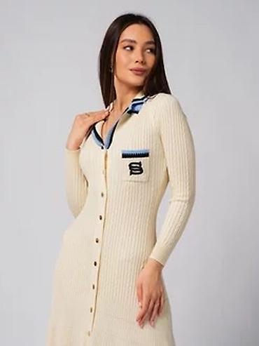 lining s: Повседневное платье, Осень-весна, Длинная модель, S, M, L — 4