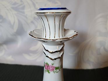 Ostali antikviteti: Vintaz svecnjak porcelanski. Porcelanaki nov svecnjak,perfektan — 11