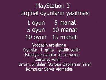 PS3 (Sony PlayStation 3): Playstation 3 ucun oyunlarin yazilmasi. Prowivka olunaraq yazilir,bu