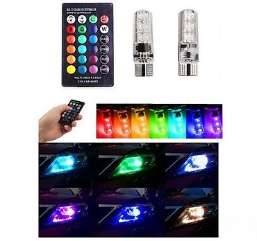 thinkdiag 2 cena: AUTO RGB T10 W5W 2 LED SIJALICE + DALJINSKI | Novo Nekorišteno Hit — 1